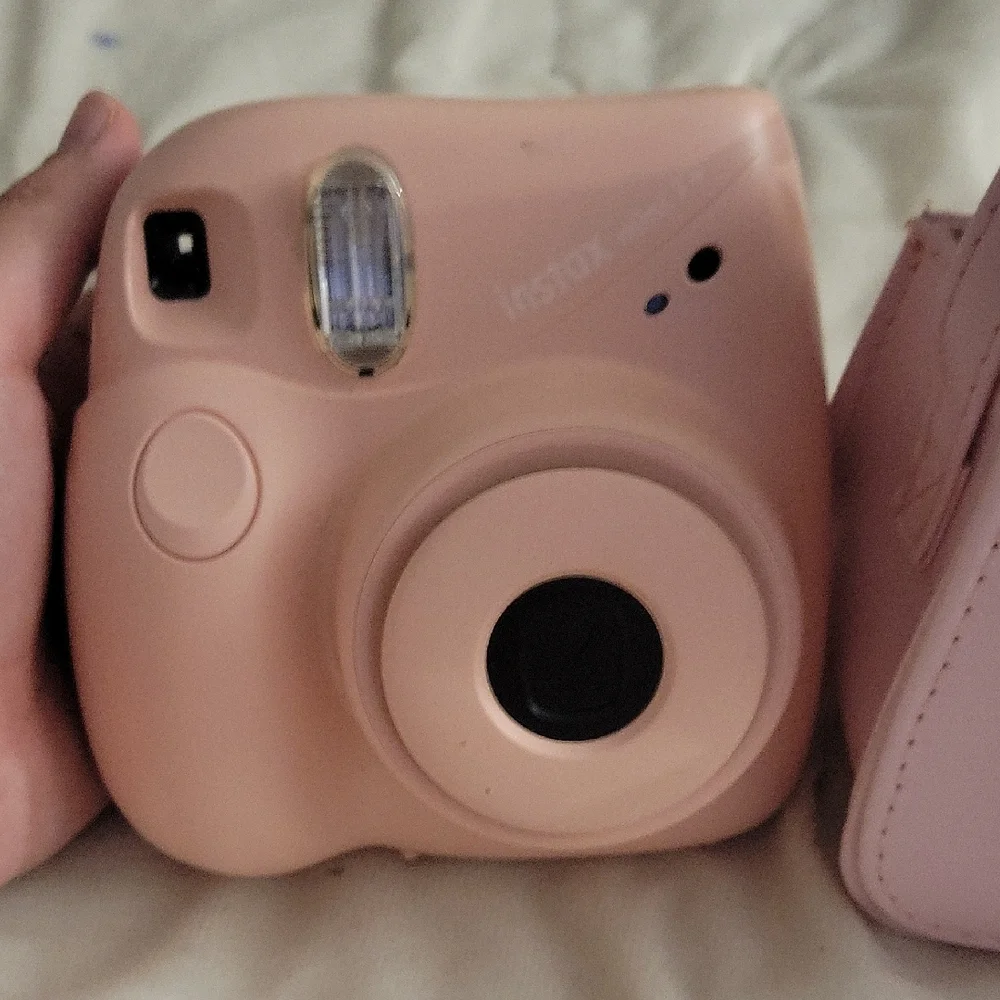 Instax Pink Instant Camera with Case
